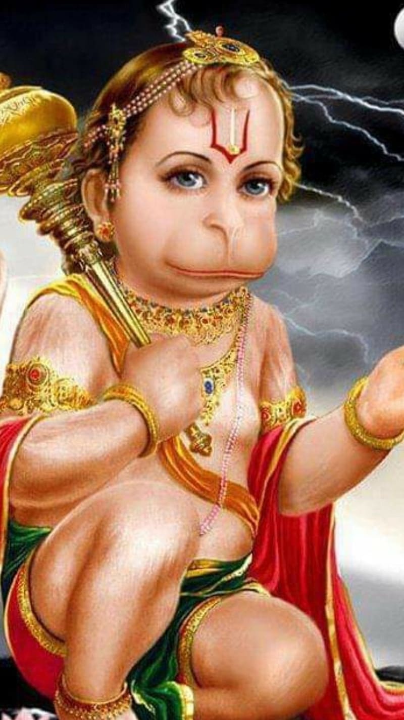 Bal Hanuman With Sky Background, bal hanuman, bhakti, HD phone wallpaper |  Peakpx