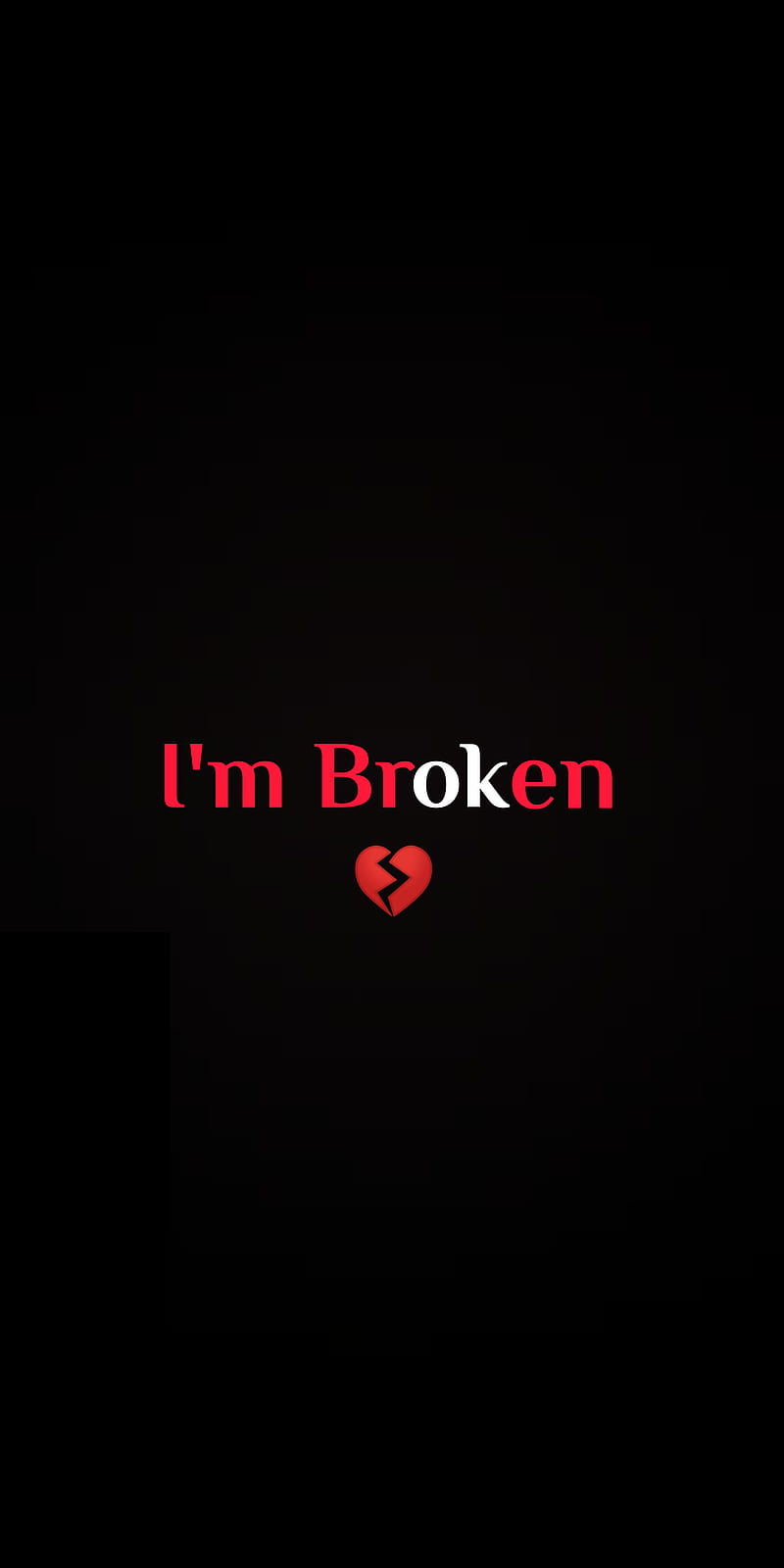 I am Broken, android, black, , iphone, sad, HD phone wallpaper | Peakpx