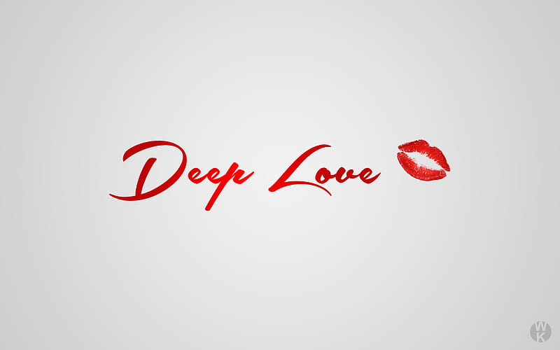 Deep Love, typography, love, HD wallpaper