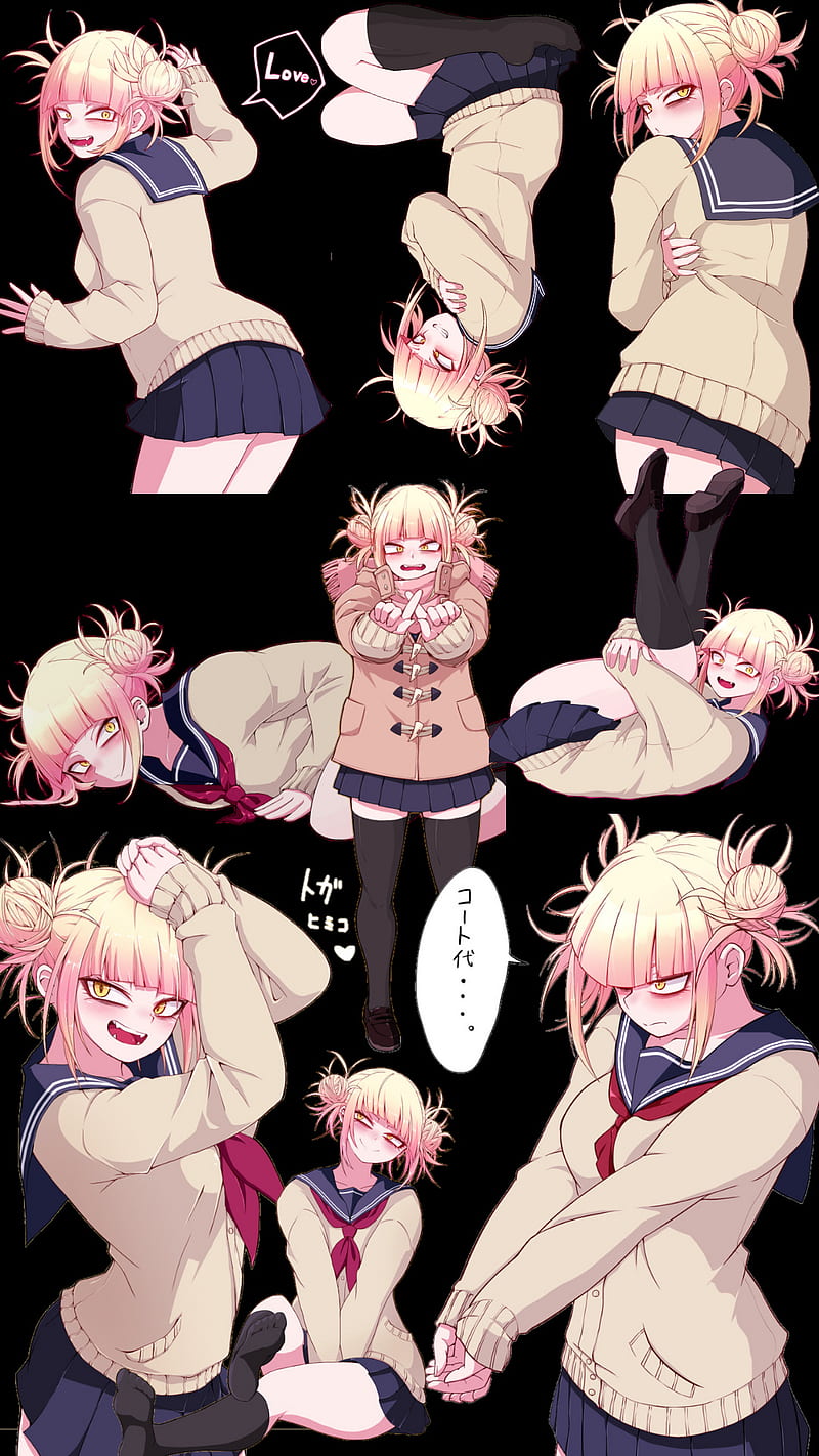 Himiko Toga, toga himiko, villan, boku no hero academia, happy, my hero academia, HD phone wallpaper