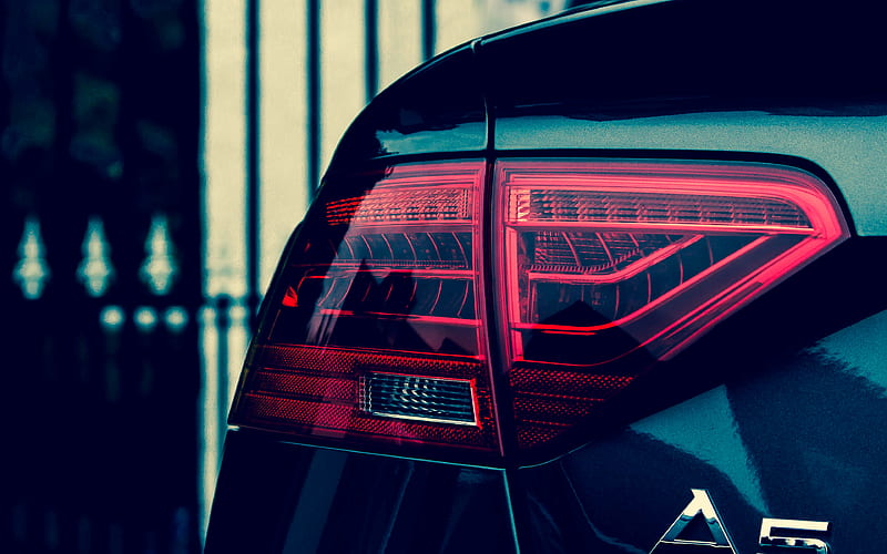 taillight Audi A5, german cars, close-up, HD wallpaper