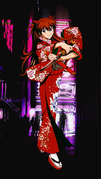 Katana Anime Girl Neon 4K Wallpaper by OmegaHD on DeviantArt