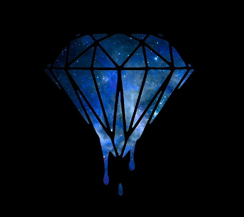 Blue Diamond, galaxy, HD wallpaper