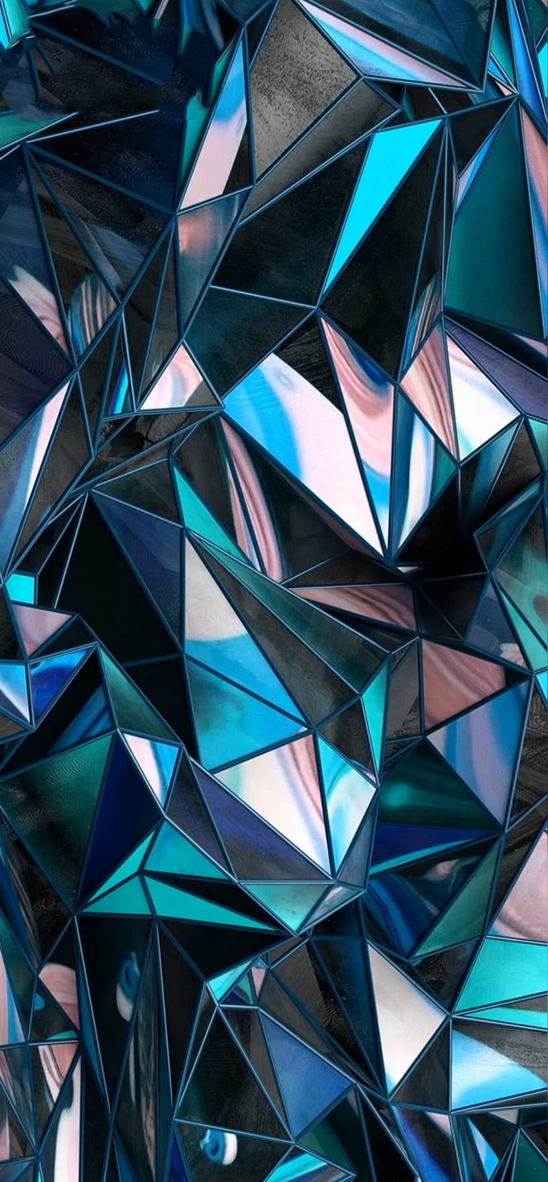 Crystals, black, colours, crystal, desenho, galaxy, geometric, para,  turquoise, HD phone wallpaper | Peakpx