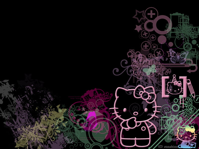Hello Kitty Black 1440x900 for your  Mobile  Tablet black hello kitty  computer HD wallpaper  Pxfuel