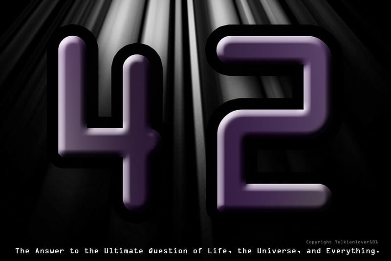 42... is the Answer, hitchhiker, 42, ultimate answer, hhgttg, earth, ultimate question, hitch-hikers, fourty two, HD wallpaper