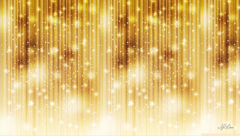 Raining Golden Lights, stars, glow, shine, yellow, lights, sparkle, gold, bright, Firefox Persona theme, HD wallpaper
