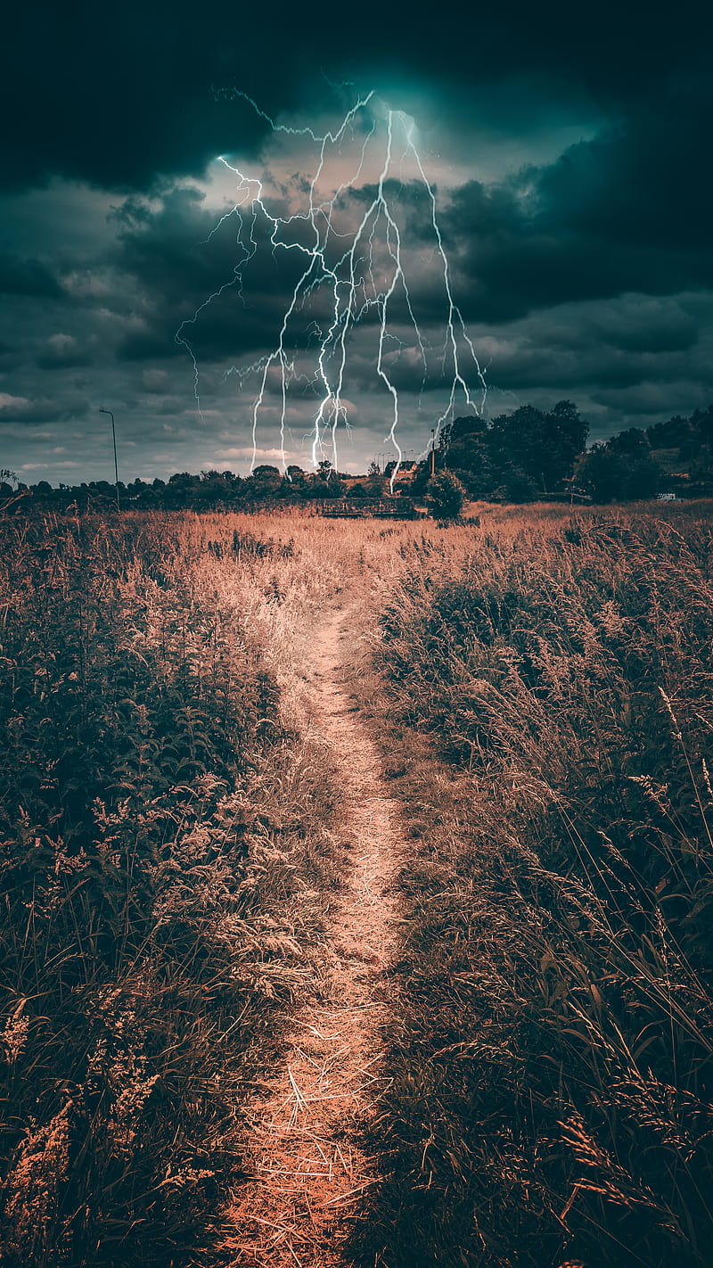 Thunderstorm , nature, rain, background, ios, android, apple, HD phone wallpaper