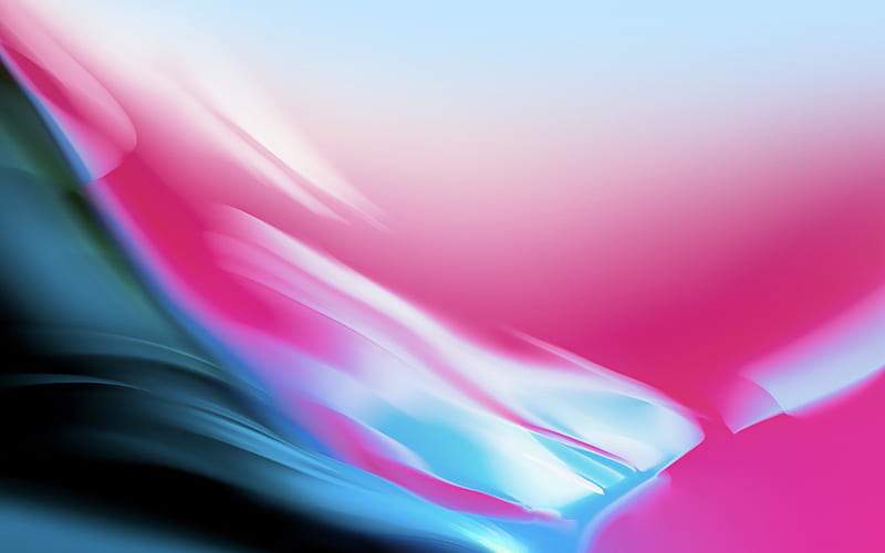 colorful waves, art, creative, abstract material, iOS 11, design material, Aura Silver Granite, HD wallpaper