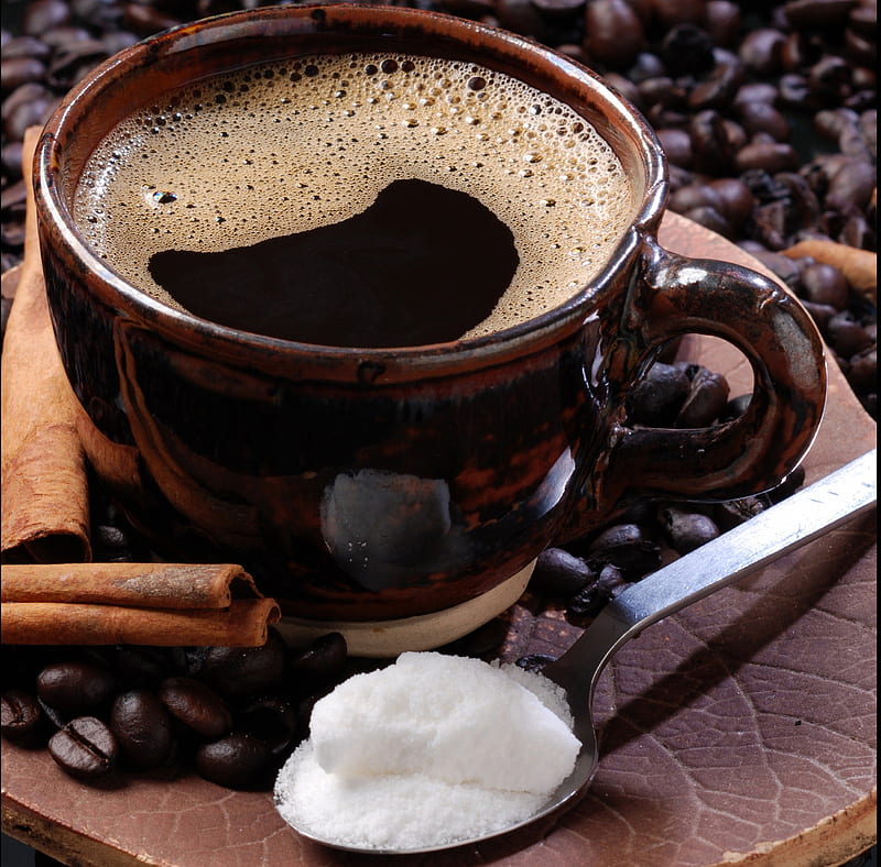 * Coffee Time! *, time, fresh, sugar, cooffee, flavor, cup, HD wallpaper