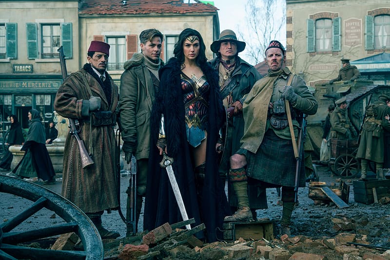 Chris Pine, Movie, Wonder Woman, Gal Gadot, Steve Trevor, HD wallpaper