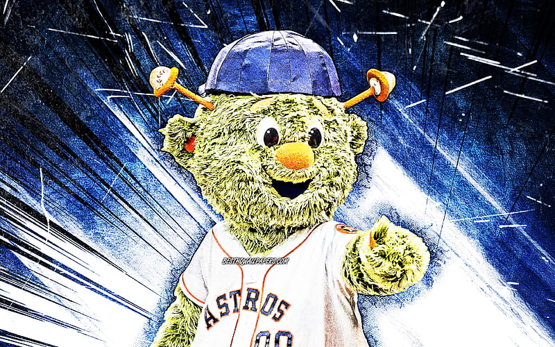 Photo: Astros' mascot Orbit entertains against the Royals - HOU2015101209 