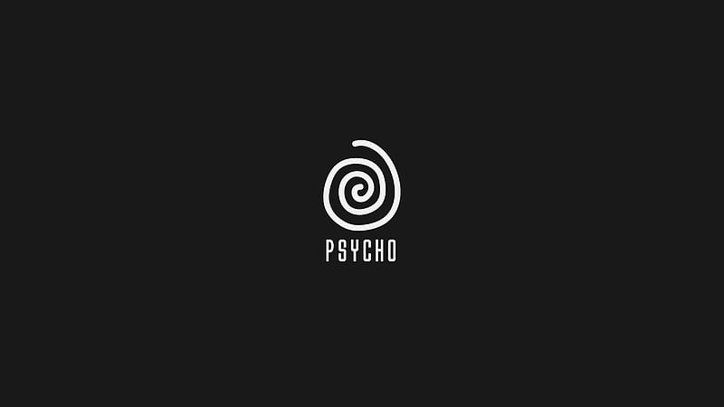 psycho, inscription, spiral, rotation, HD wallpaper