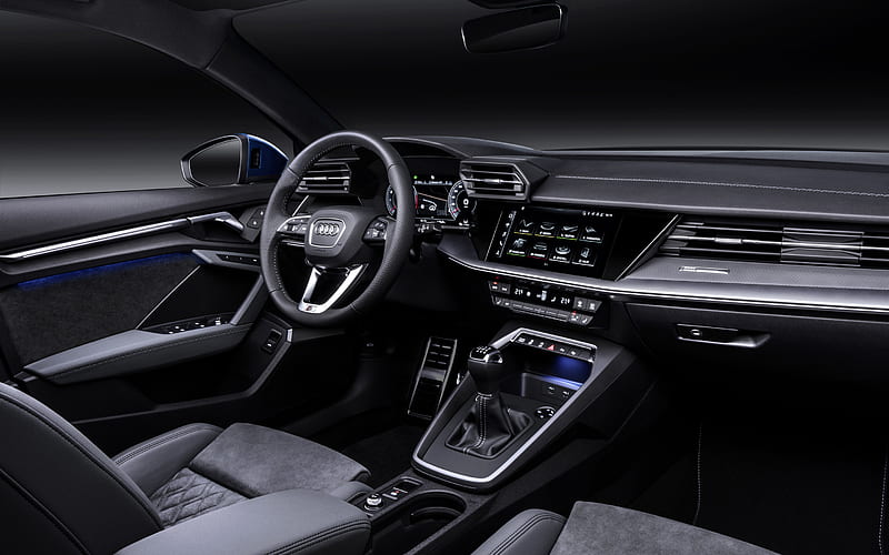 Audi A3 Sportback, 2020, interior, inside view, front panel, new A3, german cars, Audi, HD wallpaper