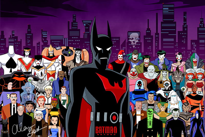 Batman, Batman Beyond, Barbara Gordon, Bruce Wayne, Joker, Terry McGinnis, HD wallpaper