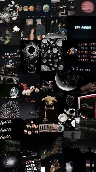 Late Nights, aesthetic, black, cute, dark, emo, night, teenage, HD phone wallpaper