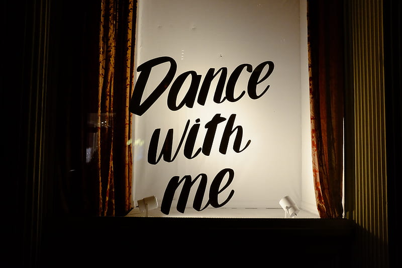 dance with me, words, inscription, HD wallpaper