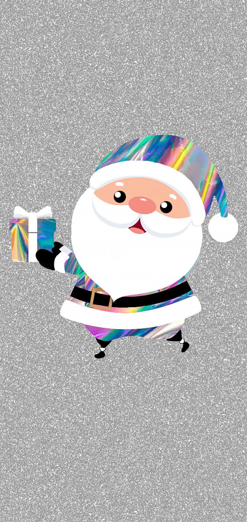 Santa Claus, christmas, feliz navidad, iridescence, melesao, merry chrstimas, Christmas, papa noel, tornasol, xmas, HD phone wallpaper