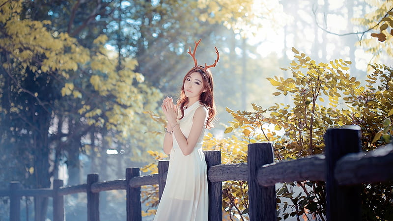 Beautiful Girl, woman, model, outdoor, Asian, HD wallpaper