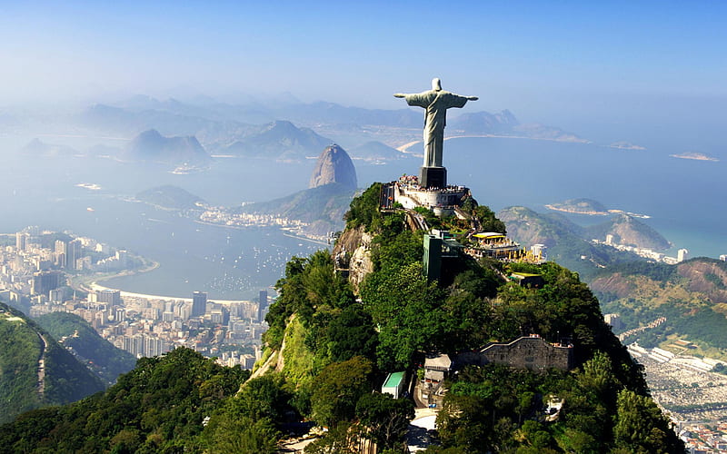 Christ The Redeemer Rio Brazil-Nature, HD wallpaper