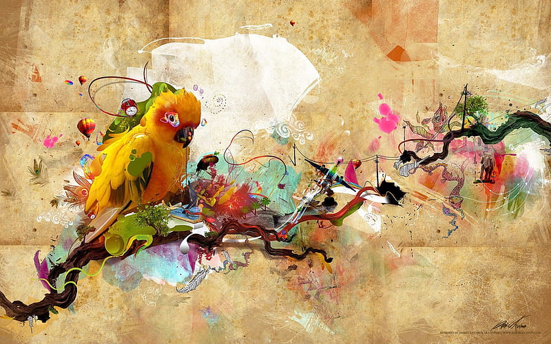 Colorful Bird Art, Watercolor Birds, HD wallpaper | Peakpx