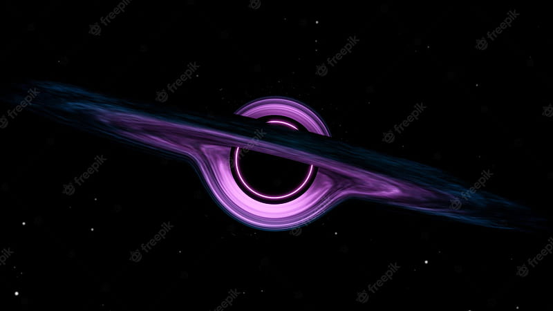Premium . 3D illustration of a black hole in space. black background and glowing streams around the black hole. beautiful modern background for your design, HD wallpaper