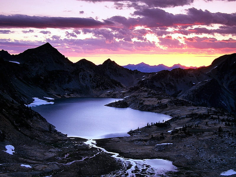 Sunrise Upper Ice Lake Basin-Beautiful natural scenery, HD wallpaper