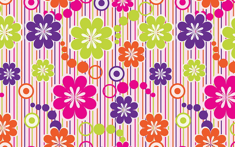 colorful flowers pattern floral patterns, decorative art, flowers, flowers patterns, abstract floral pattern, background with flowers, floral textures, HD wallpaper