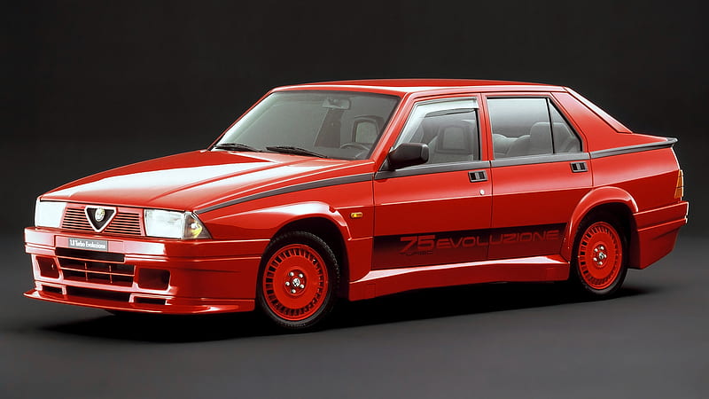 1987 Alfa Romeo 75 Turbo Evoluzione, Old-Timer, 75, Red, Car, Alfa Romeo, Turbo, Evoluzione, HD wallpaper