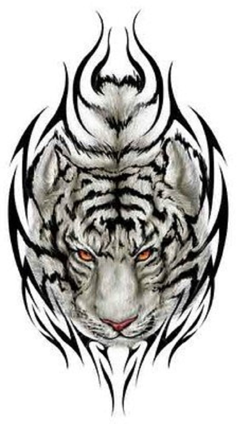 White Tiger, othr, tattoo, HD phone wallpaper