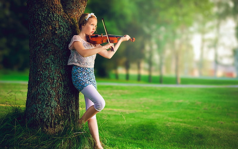 Little girl, pretty, grass, adorable, sightly, sweet, play, nice, hand, beauty, face, child, bonny, lovely, leg, blonde, pure, baby, cute, white, Violin, Hair, Nexus, bonito, dainty, kid, graphy, fair, green, people, Little, pink, Belle, comely, Standing, tree, girl, princess, childhood, HD wallpaper