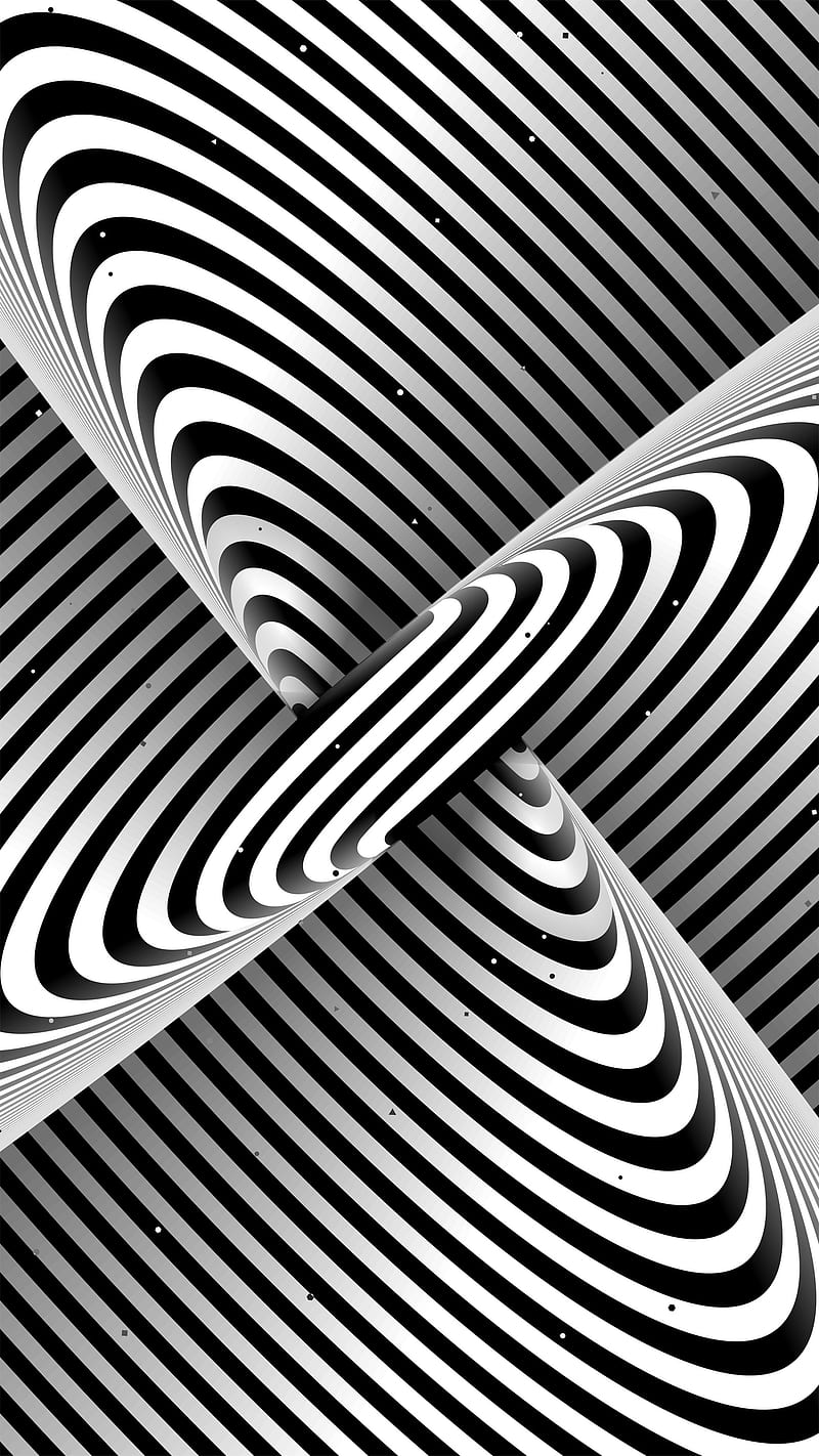 The layering realities, black-white, effect, hypnotic, illusion, kinetic, op art, optical illusion, psicodelia, stripes, vibration, HD phone wallpaper
