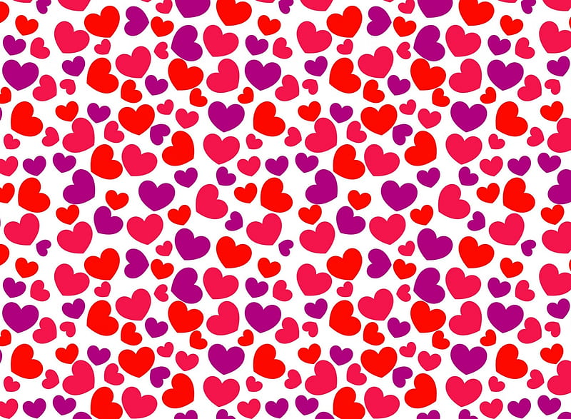 Texture, pattern, red, purple, heart, paper, valentine, HD wallpaper