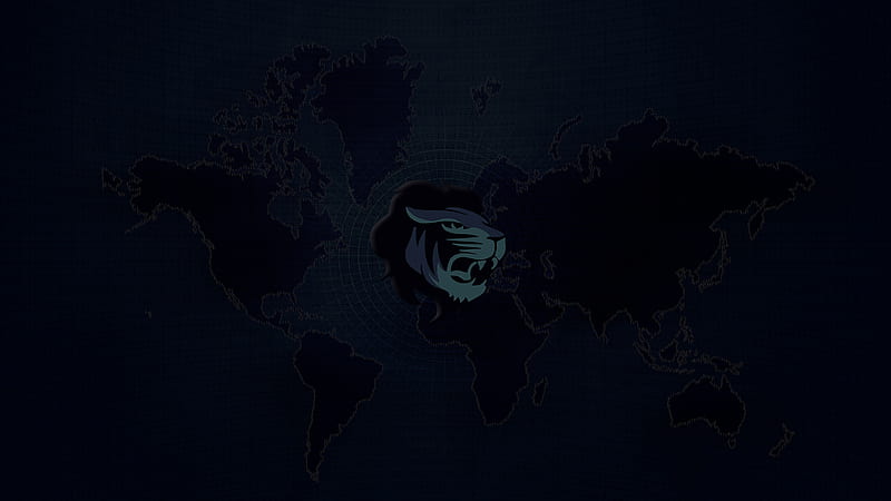 Lion Network, dark, blue, map, technology, hacking, hacker, computer,  world, HD wallpaper | Peakpx