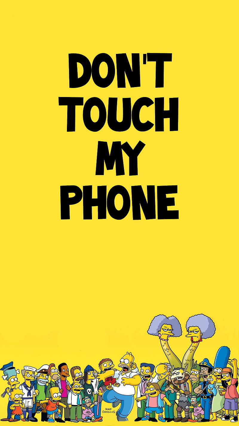 Don t touch my phone, simpson, the simpson, HD phone wallpaper