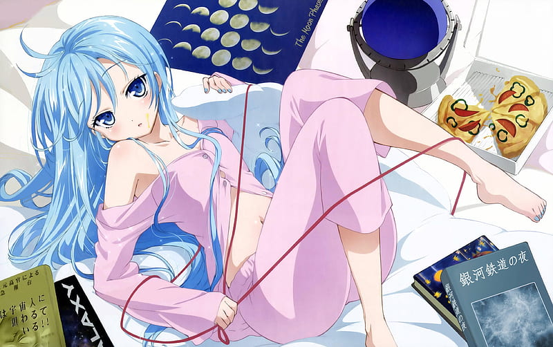 Touwa Erio, pajama, girl, anime, HD wallpaper