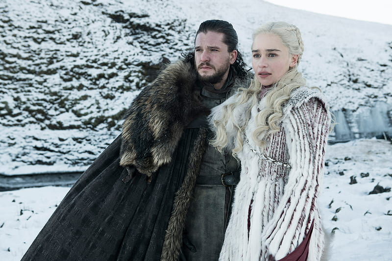 Jon Snow And Daenerys Targaryen Game Of Thrones Season 8, game-of-thrones-season-8, game-of-thrones, tv-shows, jon-snow, daenerys-targaryen, HD wallpaper