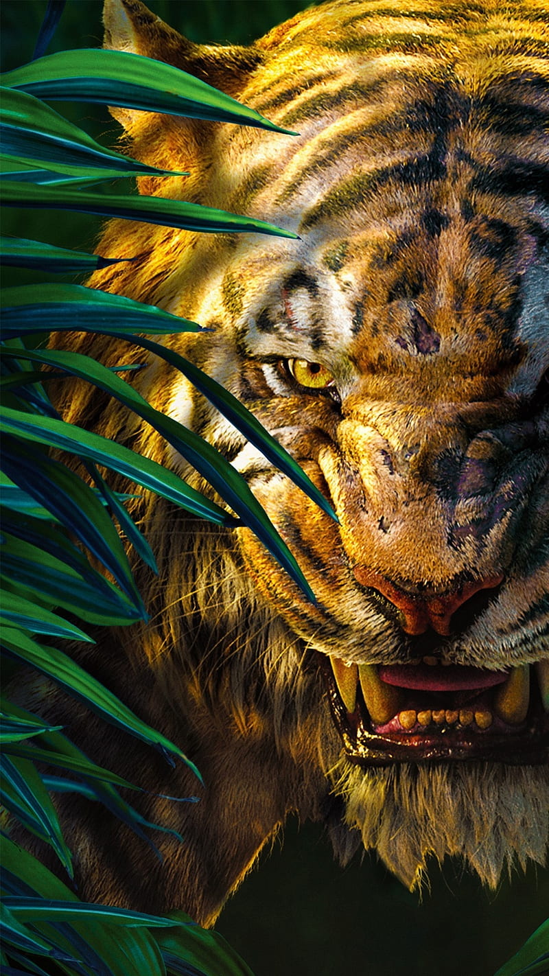 Tiger, book, jungle, white, HD phone wallpaper