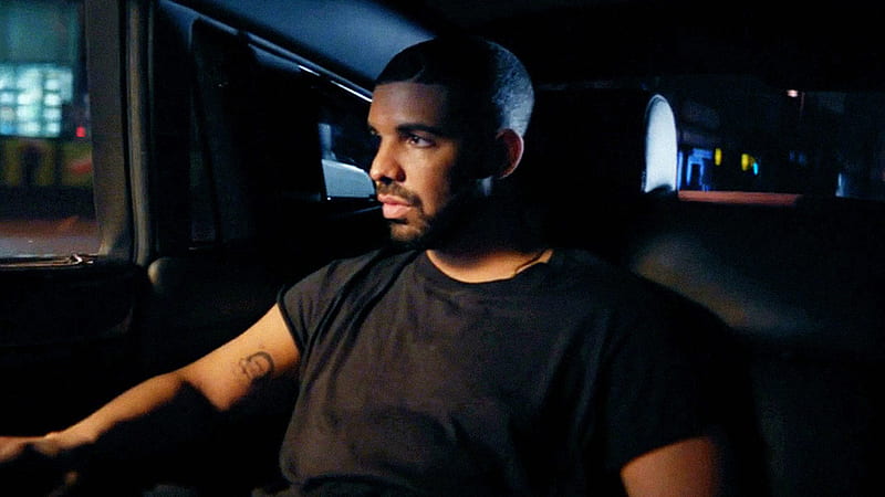 Drake In Car Wearing Black T-Shirt Drake, HD wallpaper