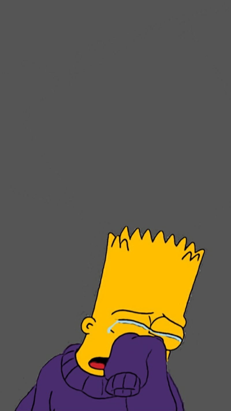 Crying Bart, sad, sadboysclub, simpsons, tv, cartoon, animation, cry new, HD phone wallpaper