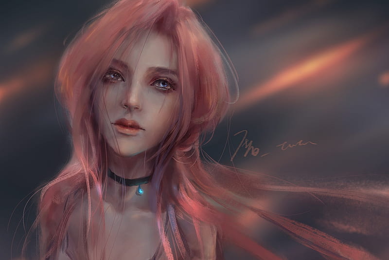 Fantasy Girl Face Jewel Pink Hair Art Fantasy Hd Wallpaper Peakpx 7725