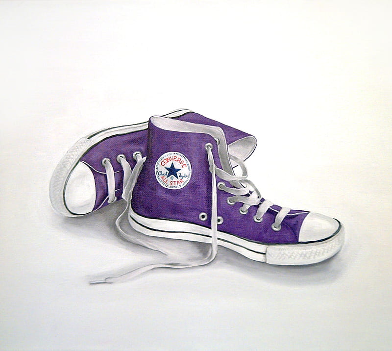Purple Chucks, all, chuck, converse, shoes, stars, taylors, HD wallpaper