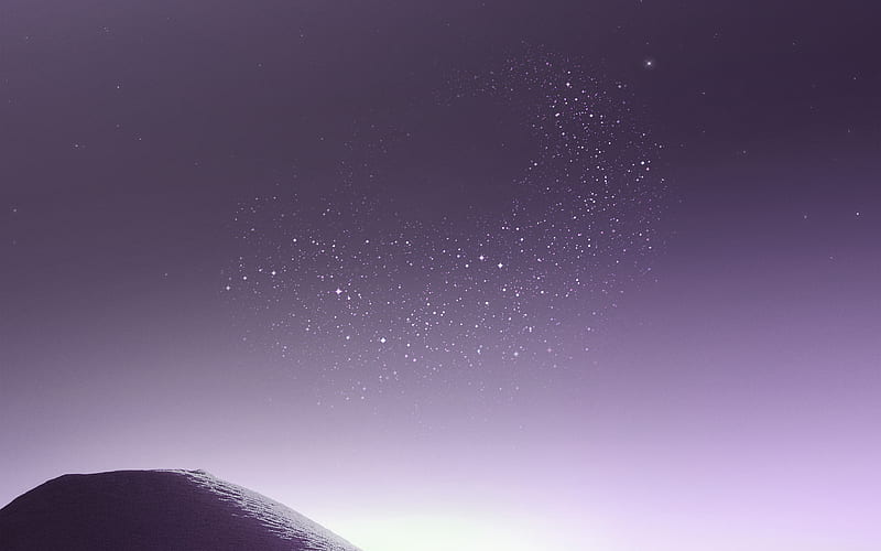 galaxy, night, sky, star, art, illustration, samsung, purple, HD wallpaper