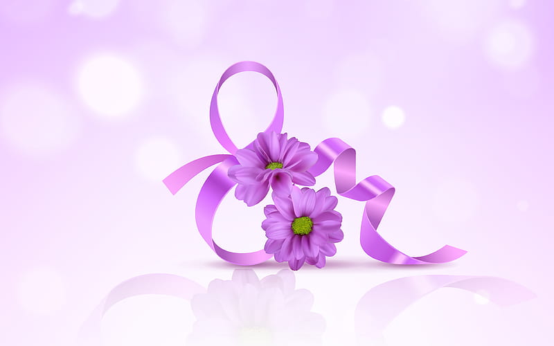 8 March purple flowers, 8 March greeting card, International Women's Day, 8  with flowers, HD wallpaper | Peakpx