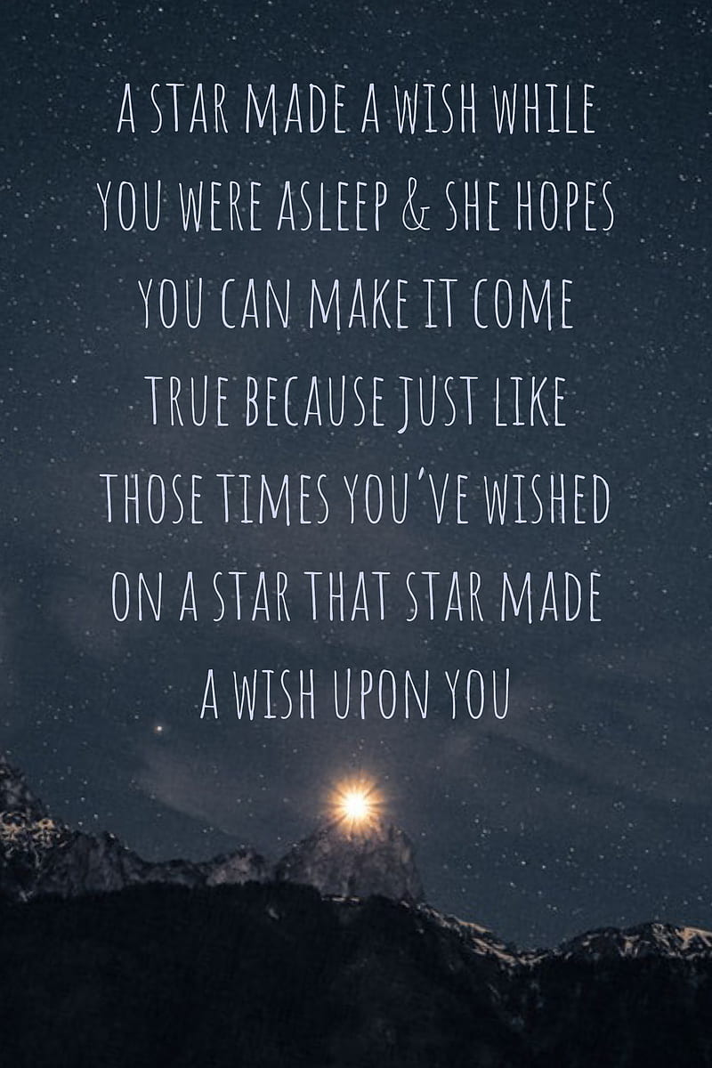 Wishing star, wish, night, sky, quotes, HD phone wallpaper | Peakpx