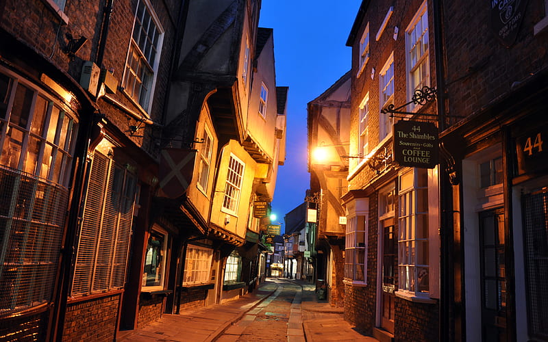 The Shambles of York, architecture, york, medieval, england, village, HD wallpaper