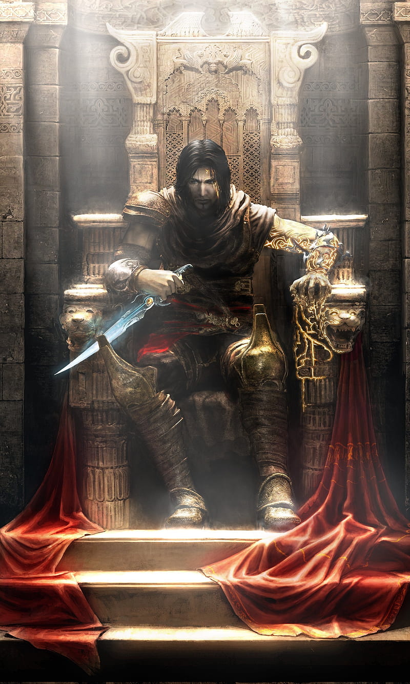 prince of persia, black, game, light, pc, throne, video game, HD phone wallpaper