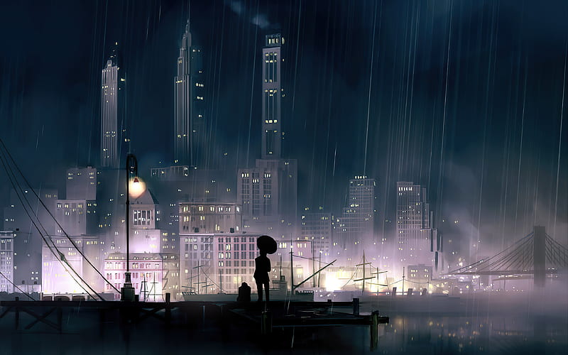 Anime background city night tạo nên một bầu không khí hoàn toàn khác biệt với sự lãng mạn và huyền bí. Đằng sau vẻ đẹp lung linh của thành phố đêm, da diết và lãng mạn ấy, là sự bí ẩn đầy lôi cuốn. Trong khung hình này, bạn sẽ bắt đầu khám phá và tìm hiểu thành phố đêm cùng với nhân vật anime của mình.