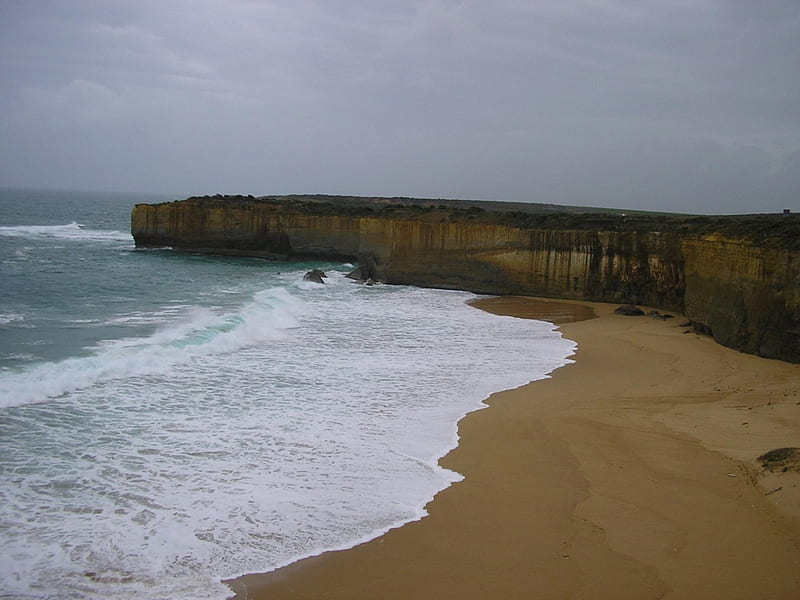 Great Ocean Road - Victoria - Australia, beach, Sea, waves, cliffs, HD wallpaper