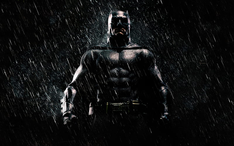 Batman rain, superheroes, DC Comics, HD wallpaper